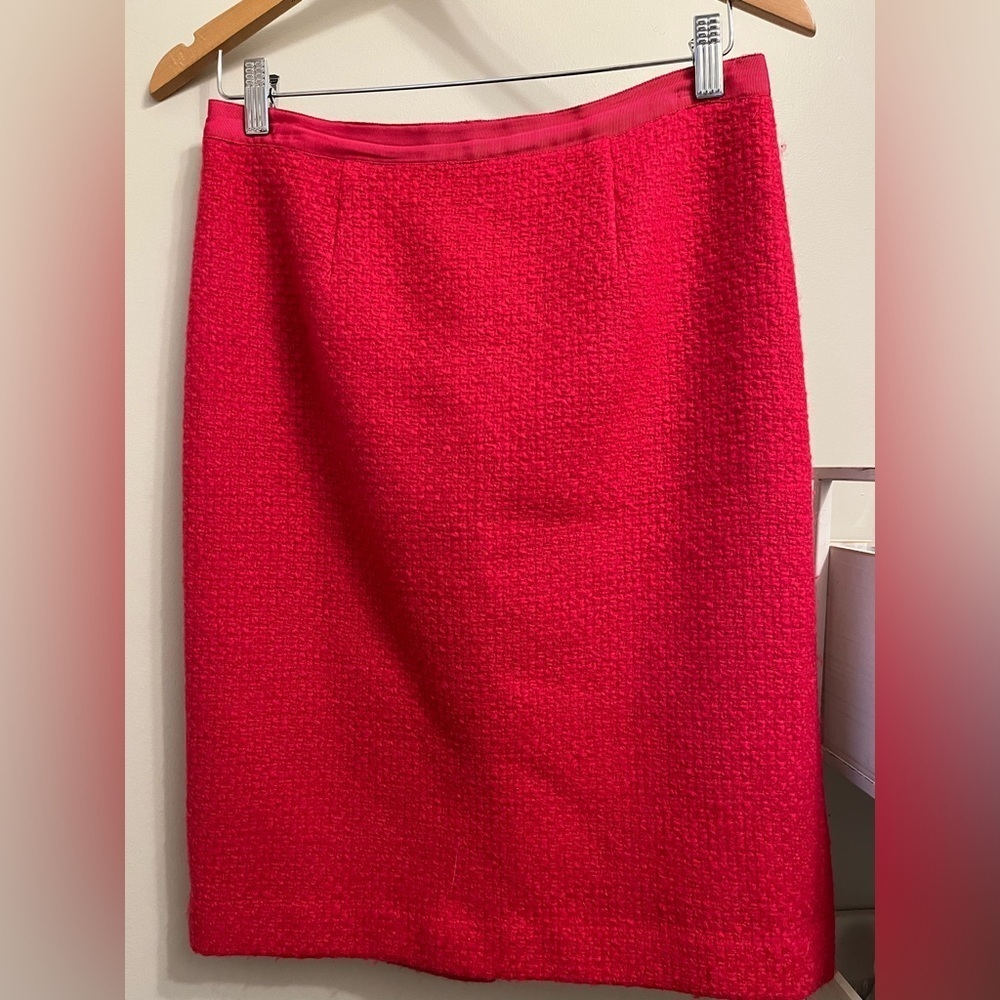 Boden Wool Blend Pencil Skirt Pink Fuchsia Size 6 Regular
